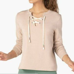 Beyond Yoga Lace Up Sweatshirt.  Sz M